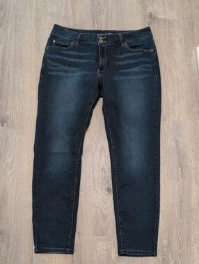 Tahari Women's Dark Wash Skinny Jeans